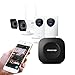 CleverLoop smart WiFi security camera system with 2 indoor +2 outdoor WiFi security cameras & Rapid Learning. Security kit incl Base, 4 cameras, security app, no monthly fees- Home & Office Security