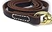 YOOGAO Pet Genuine Leather Dog Training Leash. 4/6 ft Length 3/5 inch Width for Medium and Large Dogs.(4 feet)