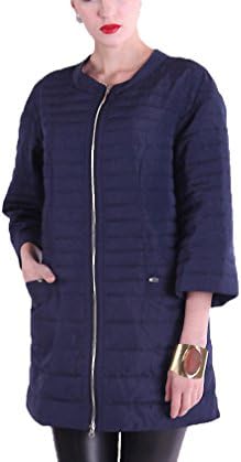 Spring Jacket Women Ultra Light Down Medium-long Plus Size Jacket Female With Large 12-262 Dark Blue M
