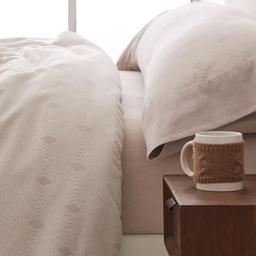 Burrito Blanco | Cotton Flannel Sheets | Bed 180 cm Design 571 | Beige (180 x 190/200 cm.)