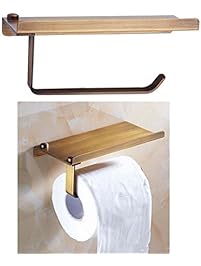 Basong Stainless Steel Toilet Paper Holder Tissue Holder Wall Mount with Mobile Phone Storage Shelf