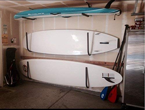 Protek Indoor Outdoor SUP Board Paddleboard Snowboard Surfboard Wakeboard Ski Storage Ceiling Hook or Wall Mount Display Rack Cradle (Renewed)