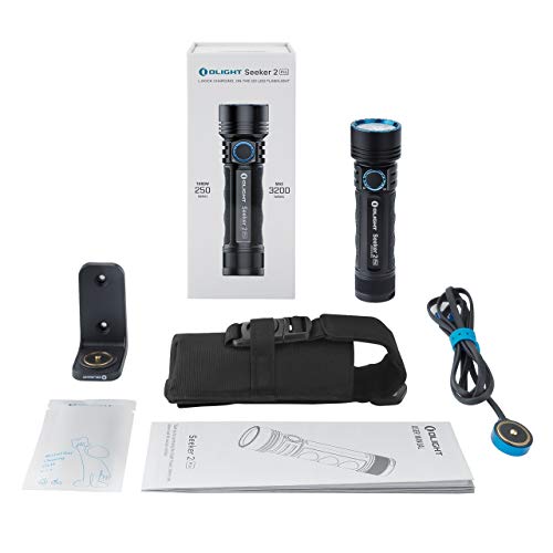 image for OLIGHT Seeker 2 Pro 3200 Lumens Three Cree XP-L HD CW LED Side Switch 