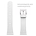 WFEAGL for Fitbit Versa Band, Top Grain Leather Band Replacement Strap for Fitbit Versa/Versa 2 /Versa Lite/Versa SE Fitness Smart Watch (White Band+Rose Gold Buckle)