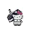 MLB Los Angeles Dodgers Hello Kitty #1 Fan Lapel Pin
