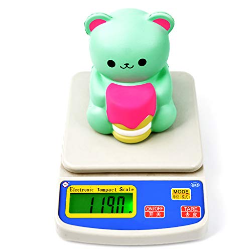 Mikilon Squishies Sitting Bear Kawaii Soft Slow Rising Scented Animal Squishies Stress Relief Kids Toys Gift Collection Decorative Props (Green)