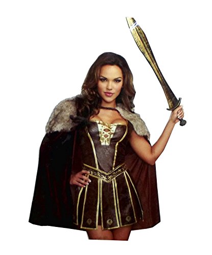 Dreamgirl Victorious Beauty Viking Style Women's Costume Set, 2 pieces, Large