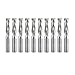 HQMaster 10 Pack 6mm End Mill Milling Cutter CNC Spiral Router Bits Tungsten Steel 22mm Flute Length, 45mm OAL, Upcut Cutting Tool for Acrylic PVC ABS Plywood Hardwood