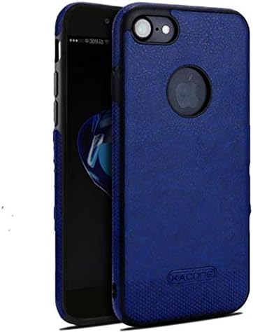 iPhone 8 Plus 5.5 Inch Soft Business Leather Case,Auroralove Blue Luxury Classical Comfortable Slim Cow Leather Shockproof Cover for iPhone 8 Plus