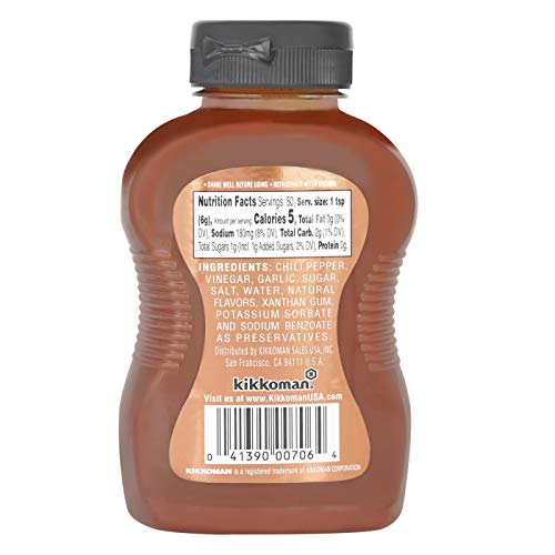 KIKKOMAN SAUCE CHILI HOT SRIRACHA, 10.6 OZ