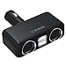 Car Charger, MEIDI 2-Socket Cigarette Lighter Power Adapter 80W Output DC Outlet Splitter 12V/24V Dual USB Charging for iPhone 6S /6Plus /7,iPad, Samsung Galaxy S6/S6 Edge and More Android