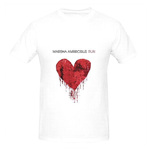 Marsha Ambrosius Run Soundtrack Album Mens Crew Neck Art Tee Shirts White