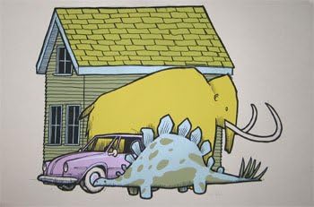 About The Size Art Print 2006 Limited Edition Silk Screen Print Art Print Jay Ryan Original Signed and Numbered Art Print, Bird Machine Prints, 00s, Completed Edition