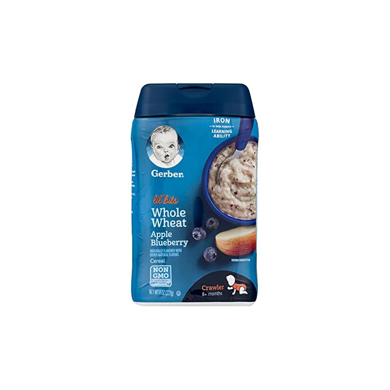 Gerber Graduates Lil’ Bits Cereal – Whole Wheat Apple Blueberry – 8 Oz