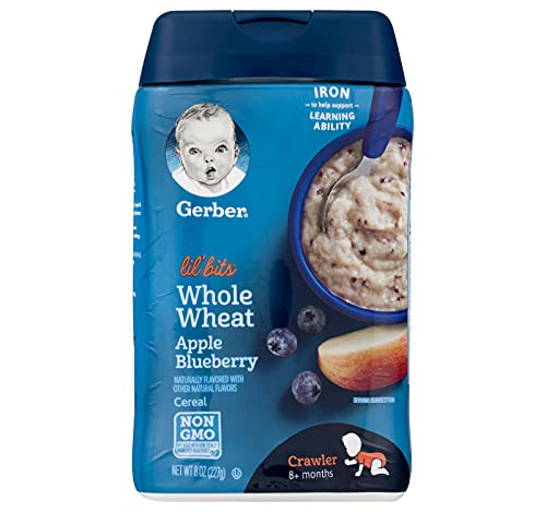 Gerber Graduates Lil’ Bits Cereal – Whole Wheat Apple Blueberry – 8 Oz