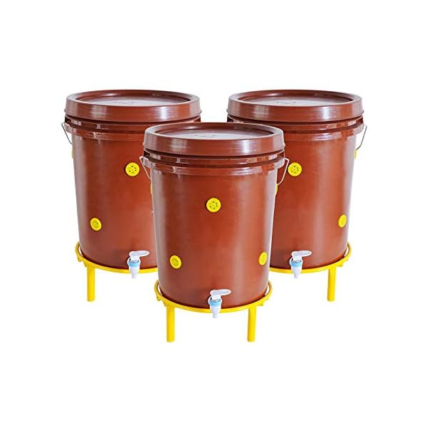 Daily Dump Chomp Triple Aerobic Compost Kit (20L x 3) - Easy, Smell-free, For Converting All Kinds of Kitchen Food Waste…
