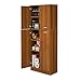 South Shore, Morgan Cherry 4-Door Storage Pantry with Adjustable Shelves
