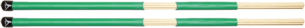 Vater Drumsticks VSPSSB - Speciality Sticks - Bamboo Splashstick Slim - Rute Rods Dowels - Green Handle