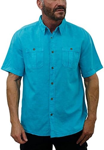 Short Fin Men's Short Sleeve Linen Shirt
