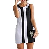 Women Dress,Haoricu Fall Autumn Elegant Sexy Womens Summer Casual Sleeveless Cocktail Mini Evening Party Dress (M, White)