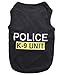 Parisian Pet Unisex Dog T-Shirt with Embroidered 'Police k-9 Unit' Dog Clothes - 100% Cotton, Dog Costume - Breathable Police Dog Vest - Machine Washable Dog Shirt for Large Dogs, L
