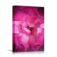 Canvas Wall Art Pink Petal Closeup Bedroom Colorful Floral Multicolor Petal Photography Romantics - 12x18 inches