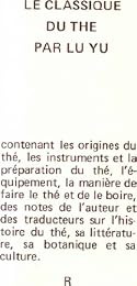 Le  Cha jing ou Classique du thé