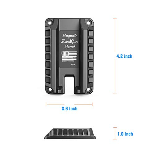 MytypeMag 2-Pack Gun Magnet | Gun Magnetic Mount & Holder - Concealed Tactical Firearm Accessories & Gun Accessories Holder for Truck, Car, Wall, Vehicle - Mg007