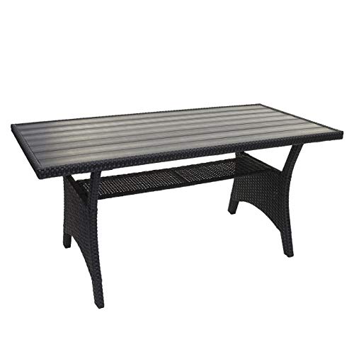 Mendler Poly-Rattan Garnitur HWC-E95, Garten-/Lounge-Set Sitzgruppe, Spun Poly halbrundes Rattan - schwarz, Kissen… – Bild 7