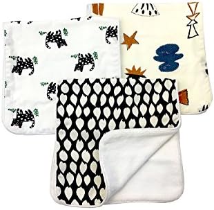 Baby Burp Cloths JUNYOU Baby Burp Rags for Boys &amp;Girls 3 Packs Burp Set Thick Soft and Absorbent Towels for Newborns