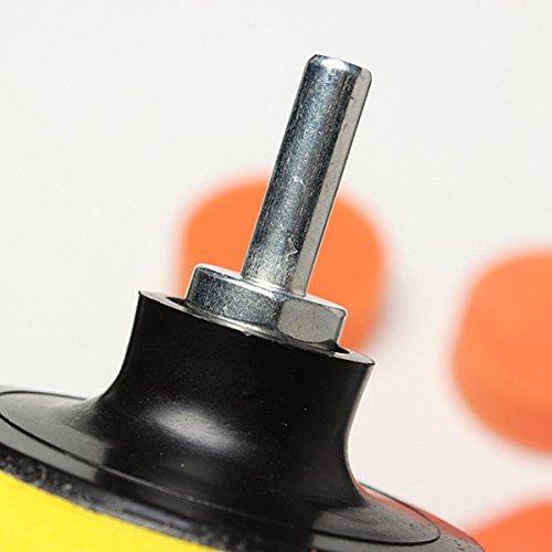 Cxtiy Car Polishing Buffer Pad Set 5 Pcs 4'' Wool Polish Waxing Pad with Velcro Wheel and M10 Drill Adapter for Car Glass Ceramic Stone (4inch 5pcs)