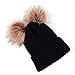 Egmy Newborn Cute Keep Warm Winter Hats Knitted Wool Hemming Hat (Black)