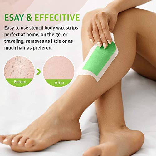 80 Wax Strips Hair Removal for Face, Brows, and Bikini Hypoallergenic