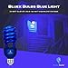 2 Pack BlueX CFL Blue Light Bulb 24W - 100-Watt Equivalent - E26 Spiral Replacement Bulbs - Blue Bulbs Decorative Illumination - for Indoor or Outdoor - DJ, Colored Bulbs CFL, Party, Halloween Bulbs