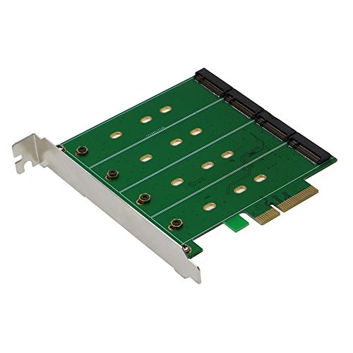 SEDNA - PCIe Quad M.2 SSD SATA 6G 4 Port Raid Adapter with HyoperDuo Hard disk acceleration function (SSD not included)