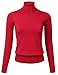FLORIA Womens Stretch Knit Long Sleeve Soft Turtleneck Top Pullover Knit Sweater