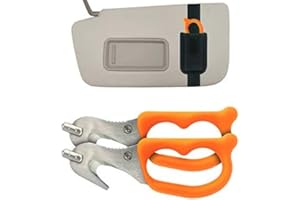 StatGear SuperVizor XT Auto Emergency Rescue Escape Tool - Seatbelt Cutter & Window Glass Breaker Hammer Survival - Mounts Right to Your Sun-Visor! Pack of 2
