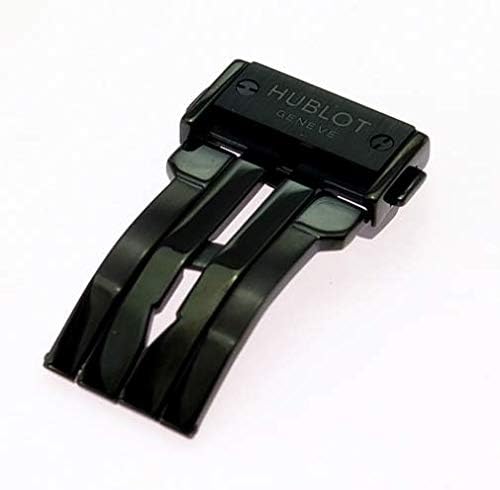 ROUHO Gold Black Silver Stainless Steel Buckle For Hublot Big Bang-Black-22Mm