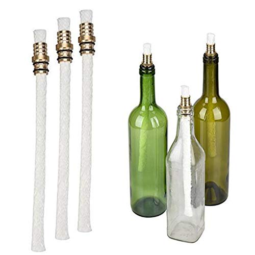 JK LUMI Wine Bottle Torch Wicks,Bottle Torch Kit,Patio Torch Lights Oil