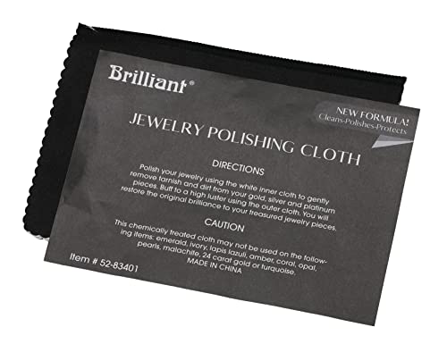 Brilliant BR-6X8-BL Polishing Cloth, Black