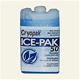 Cryopak Hard Shell Reusable Ice Pack, 3 x 5, in Clear/Blue by Cryopak