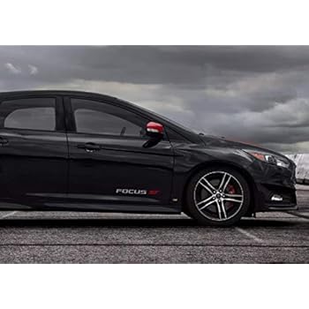Amazon Com Ford Focus St Door Decals Silver With Red St Home