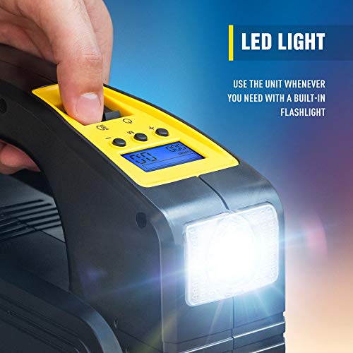 Kensun Bike Tire Pump 110V AC Home / 12V DC Car Electric Powered Inflator Air Compressor - Thumbnail 6