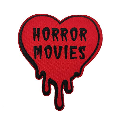 Last Minute Halloween Costumes, I Love Horror Movies Meme Embroidered Iron on Patch