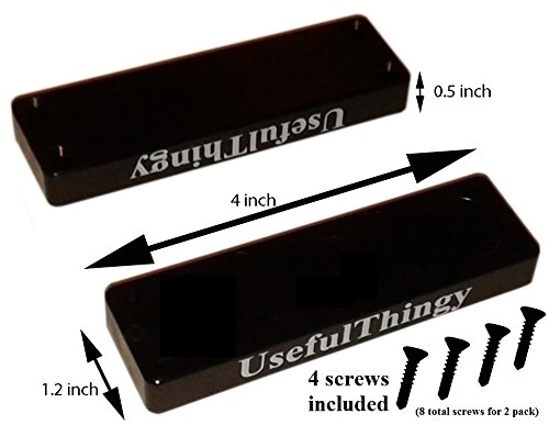 Gun Magnet Mount 35 lb 2 Pack - Gun Holster Concealed Holder for Car Truck Table Wall Safe Bed - Holds Any Handgun Pistol Rifle - Rubber Coated, Screws Included (2 Pack) by UsefulThingy