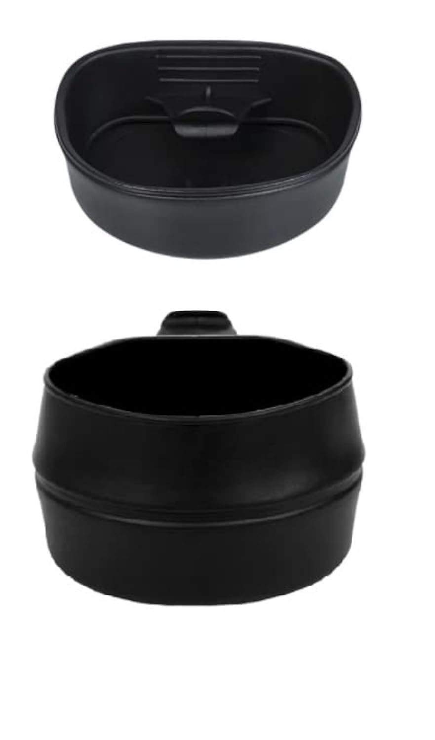 blntackle76 Set of 2 Plastic Folding Cups – 200 ml Camping Cups Foldable (Black) Fold-A-Cup