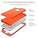 BENTOBEN iPhone 6S Case, iPhone 6 Case, 3 in 1 Heavy Duty Rugged Hybrid Hard PC Soft Silicone Bumper Shockproof Non-Slip Protective Case Cover for Apple iPhone 6S/iPhone 6 (4.7 Inch), Coral Orange