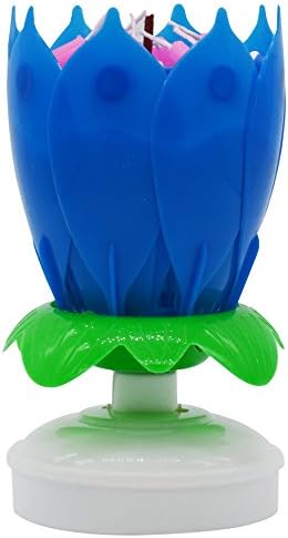 Multiple Color Rotation Music Birthday Candles By SKYENHAPP (Blue)