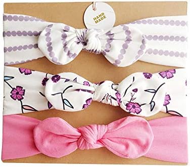 3 Pcs/Set Bowknot Baby Headbands Turban Knotted Girl's Hairbands for Newborn Toddler and Children
