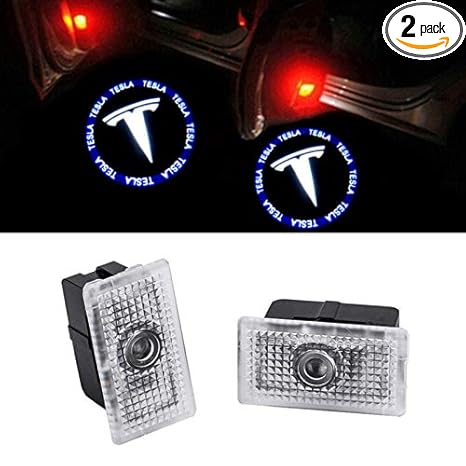 Nmxpw 2 Pcs Logo Projector Car Door Welcome Light For Tesla Model 3 Model S Model X